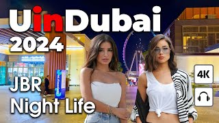 Dubai Live 247 🇦🇪 Wonderful JBR Night Life 4K  Walking Tour [upl. by Sinnoda410]