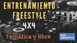 Mejora tu freestyle  Entrenamiento 4x4 libre y con temáticas  Boombap y Doble Tempo  Vence a Riff [upl. by Chil]