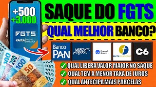 MELHOR Banco para Antecipar o SAQUE ANIVERSÁRIO do FGTS em 2023 PAN C6 MERCANTIL PARANA FACTA [upl. by Adraynek836]