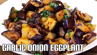 Eggplant Stir Fried  Quick and Delicious Eggplant Recipe  Garlic Brinjal Recipe [upl. by Nara]