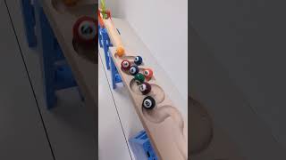 marble Run Race ASMR 158 Wooden Wave Course Colorful Marbles marblerun marblerunrace asmr [upl. by Afital]