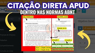 Como fazer Citação direta apud ABNT no Monografis Exemplo no Google Livros [upl. by Heisel]