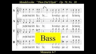 Mendelssohn  OP70  Elijah 38 Then Did Elijah  Bass [upl. by Sedecram]