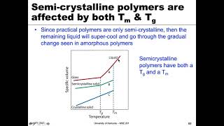 MSE 201 S21 Lecture 30  Module 1  Polymer Thermal Transitions [upl. by Eeima]