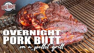 How to Smoke Pulled Pork Overnight in a Pellet Grill [upl. by Sivat]