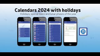 Calendar 2024 with Holidays  Kalendar 2024  Hindu festival with holidays 2024  New Calendar 2024 [upl. by Jar610]