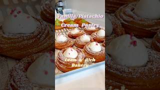 Daily Baking of Vanilla amp Pistachio Cream Danish Pastry at Dawn  Lean amp Rich Bakery [upl. by Demakis]