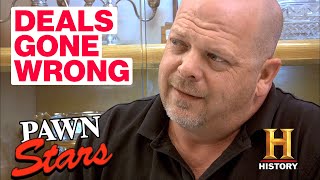 Pawn Stars Deals Gone Wrong 5 Angry and Disappointed Sellers  History [upl. by Eniamert780]