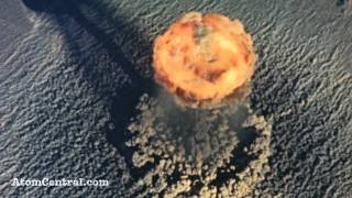 Aerial view of an atomic bomb explosion [upl. by Goldarina]