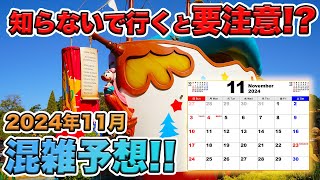 2024年11月の東京ディズニーリゾートの混雑予想！／ディズニーハロウィーンとディズニークリスマス [upl. by Anavlys357]