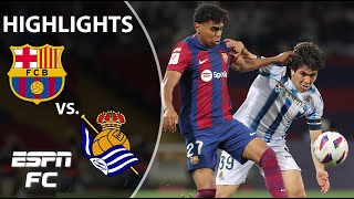 Barcelona vs Real Sociedad  LALIGA Highlights  ESPN FC [upl. by Stanislas]