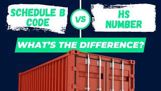 Whats the Difference between a Schedule B Code and an HS Number [upl. by Tierell]