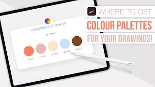 How I Select Colour Themes and Palettes for my Drawings in Procreate [upl. by Suanne]