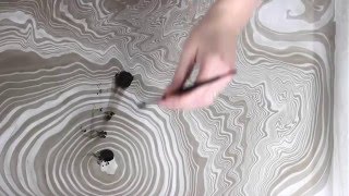 Suminagashi Paper Marbling DIY Japanese Water Marbling How to Marble Paper [upl. by Necaj]