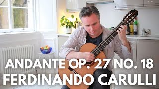 Andante by Ferdinando Carulli Matthew McAllister Guitar [upl. by Alyam]