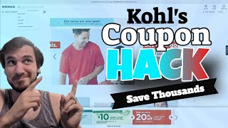 Kohls Coupon Hack  How to always have the MAXIMUM discount possible [upl. by Faxon]