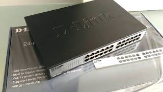 DLINK DGS1024C Unboxing Review by DPJ [upl. by Neerhtak196]