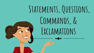 Types of Sentences Statements Questions Commands amp Exclamations English For Kids Mind Blooming [upl. by Wolfe]