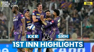 KKR Vs SRH Highlights 1st Innings Kolkata Knight Riders Need 160 Runs Against Sunrisers Hyderabad [upl. by Asoj]