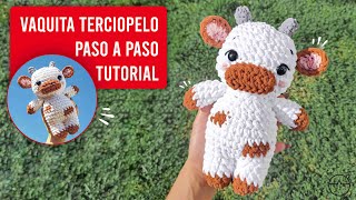 VAQUITA DE TERCIOPELO  Amigurumi a Crochet  PASO A PASO desde 0 tutorial [upl. by Zalucki]