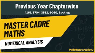 Numerical Analysis  Master Cadre Math Punjab  Previous Year Questions [upl. by Immij]