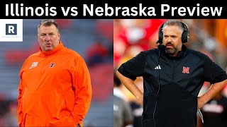 Illinois vs Nebraska Game Preview  College Football Game Predictions [upl. by Atinrehs]