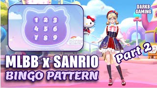 MLBB x Sanrio Skin Event 2023 Bingo Patterns Part 2  Mobile Legends [upl. by Grefer]