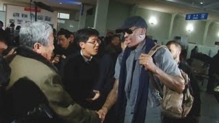 ロッドマン氏が平壌入り 北朝鮮、対米宣伝に利用か ExNBA star Rodman visits N Korea [upl. by Hoffer466]