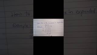 How to write the following numbers in expanded form maths mathproblems mathstutorial learnmath [upl. by Larimer]