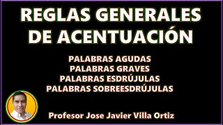 Reglas Generales de Acentuación Palabras agudas graves esdrújulas y sobreesdrújulas [upl. by Stanford]