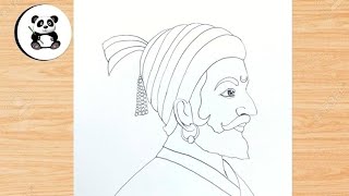 Easy Chatrapati shivaji maharaj pencildrawing  shivaji jayanti [upl. by Anom]