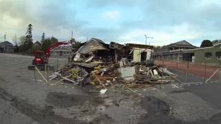 Craigies Restaurant Demolition Tobermory Canada [upl. by Audrey]