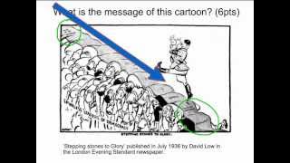 Causes of WW2 Cartoon Analysis  Stepping stones to War [upl. by Norved]