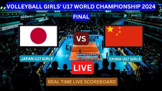 Japan Vs China LIVE Score UPDATE Today 2024 FIVB Volleyball Girls U17 World Championship Final [upl. by Alano]