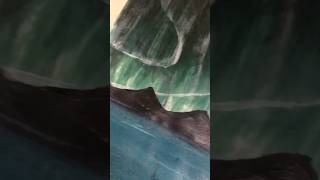 🔮 AURORA PAINTING 🔮aurora art painting mountains acrylicpainting nightviewsongshortsmusic [upl. by Atiuqnahs]