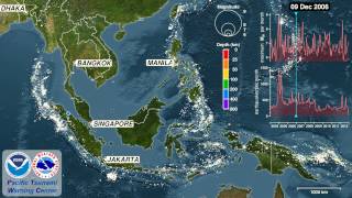 Nine Years of Earthquakes in Southeast Asia [upl. by Ddahc169]