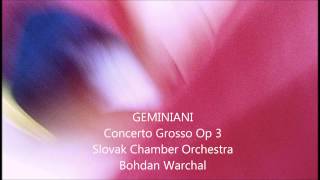 Geminiani Concerto Grosso Op 3 No 5 Warchal [upl. by Meekar764]