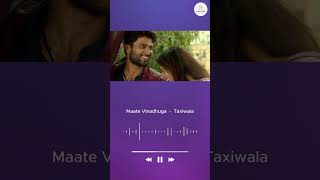 Maate Vinadhuga Song  taxiwala  vijay  priyankajawalkar shorts trending short love trend [upl. by Love]