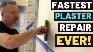 FASTEST PLASTER REPAIR EVER 30MINUTE FIX Plaster Gouges Divots Pockmarks [upl. by Nhaj]