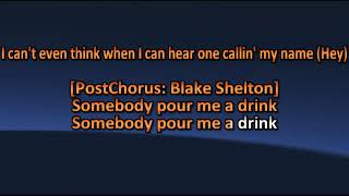 Post Malone ft Blake Shelton  Pour Me A Drink  Karaoke  Lyrics [upl. by Kyred]