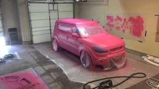 Liquid Wrapped Kia Soul  Pink Lemonade  Time Lapse [upl. by Yneffit]