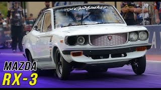 Mazda RX3 rotary 13B amp 20B drag [upl. by Britni195]