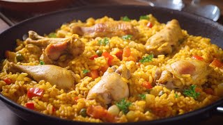 Arroz con Pollo  Receta fácil rápida y deliciosa [upl. by Roswald]