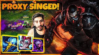 PROXY OYNAYIP 1V9 ATIYORUM AMA TAKIM KOŞUP ÖLÜYOR  Singed vs Garen [upl. by Ettegroeg]