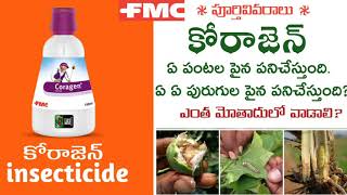 8కోరాజెన్ ౹ chlorantraniliprole 185  fmc coragen  coragen insecticide  coragen use in telugu [upl. by Griswold]