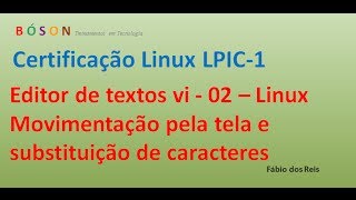 Editor de Textos Vi 02  Movimentação pela tela e substituição de caracteres  Linux [upl. by Lupita]