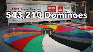 543210 Dominoes  Dominoland  3 Guinness World Records  4K [upl. by Ennovad]