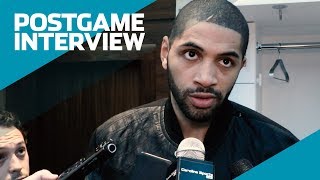 NIC BATUM talks after Hornets Loss vs New York [upl. by Enamart]