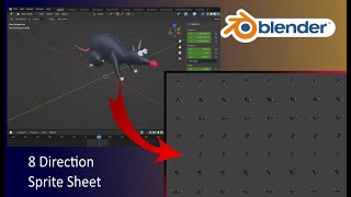 How to make an 8 direction spritesheet from an animation in Blender [upl. by Coady777]