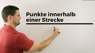 Punkte innerhalb einer Strecke bei Geraden und Ebenen Vektorgeometrie  Mathe by Daniel Jung [upl. by Ainekahs]